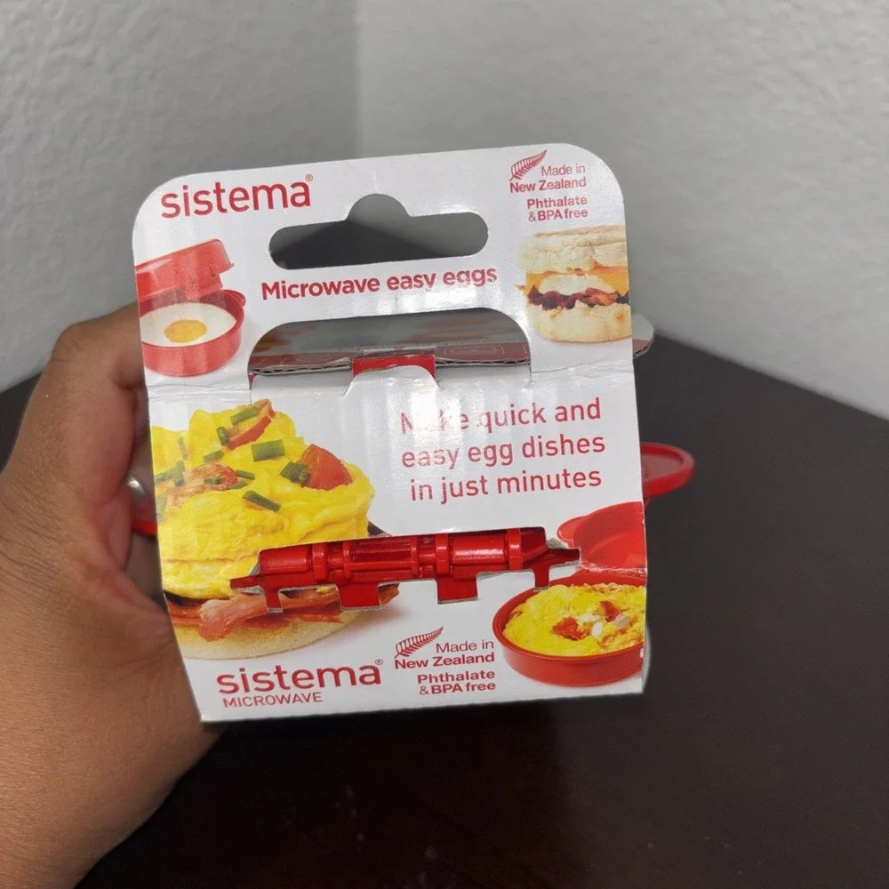 Sistema Microwave Cookware Easy Eggs, Red, 9.16 Oz/271‎ ml